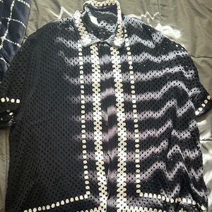 No Boundaries Black and White Crochet Top